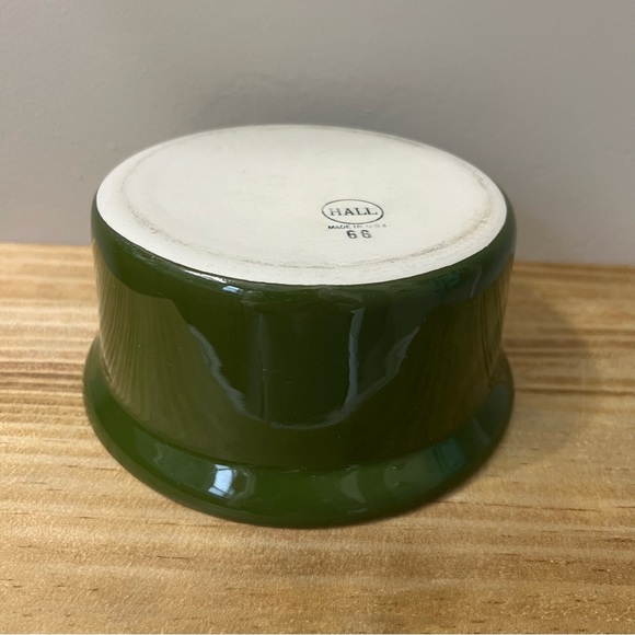 Vintage Hall China 66 Individual Casserole Dish with Lid in Green 6” - Picture 7 of 10